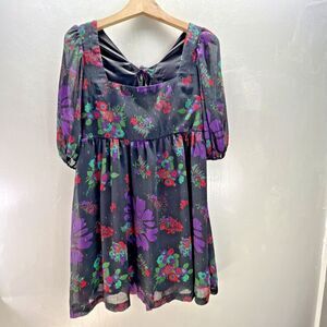 Modcloth Dress Women's Medium Shift Mini Floral Lined
